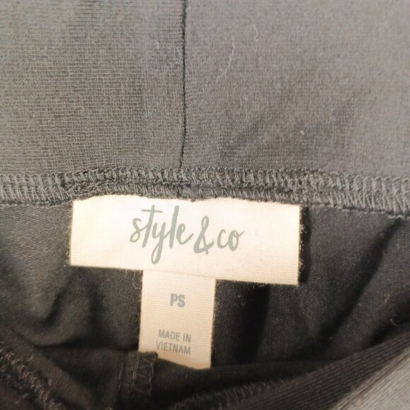 NWT $44 Style&Co Holiday Rhinestone Frost Leggings Size PS Mid-rise Black - Picture 7 of 12
